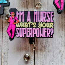 Load image into Gallery viewer, Pretty in Pink Nursing Retractable Badge ID Holder Bundle
