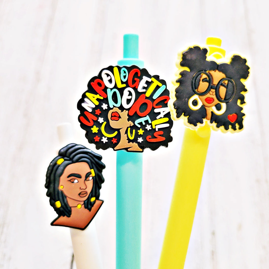 Black Woman Unapologetically Pens Set of 3