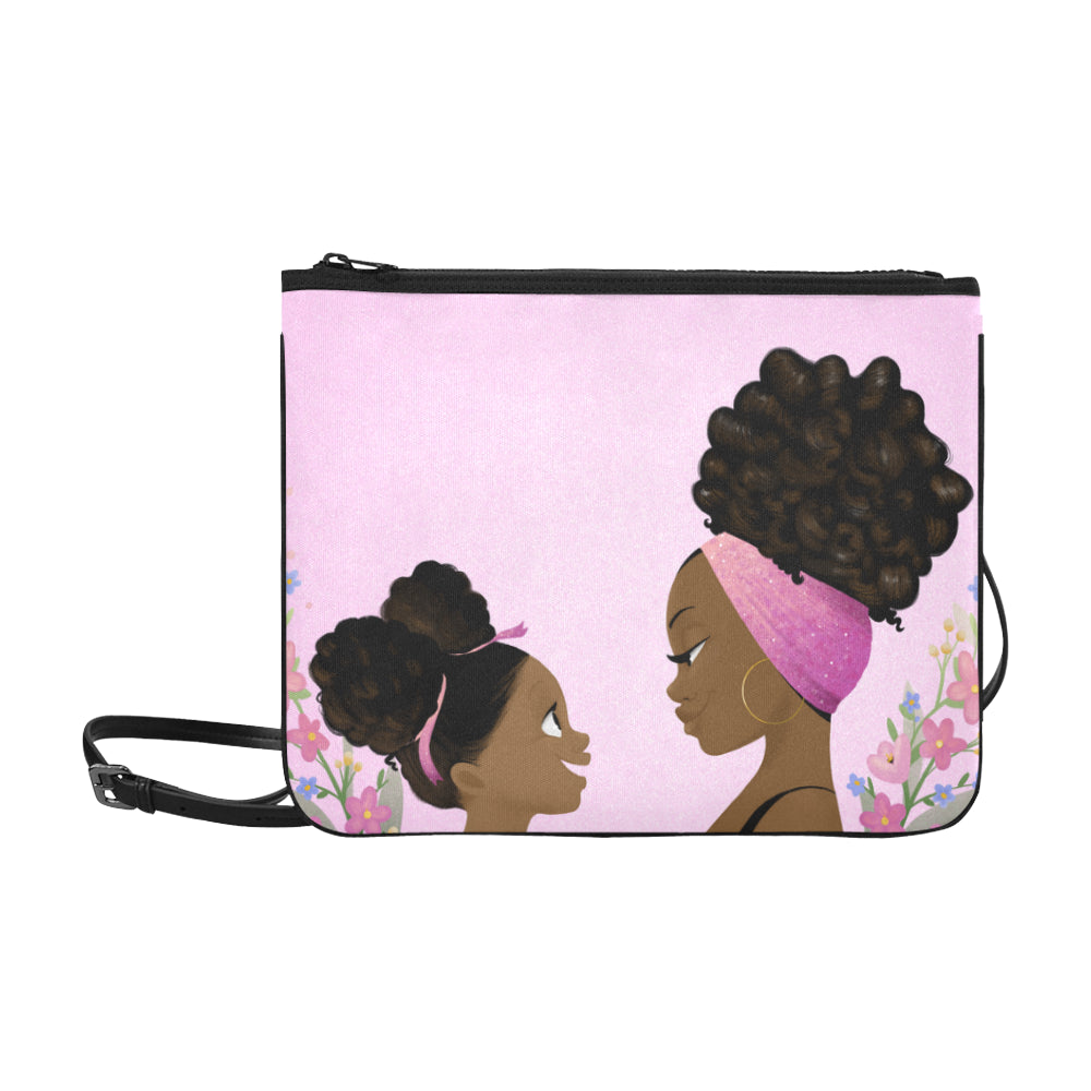 Mommy and Me Fun Pink Slim Clutch Bag