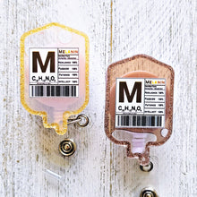 Load image into Gallery viewer, Sparkling + Liquid Melanin IV Bag Set Retractable Badge Reel Bundle
