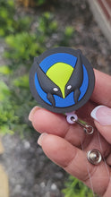 Load and play video in Gallery viewer, Wolverine Medallion Logo Retractable Badge Reel
