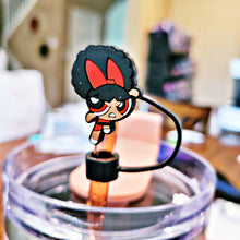 Load image into Gallery viewer, PowerPuff Girls Straw Toppers (3) – Standard Straw Size
