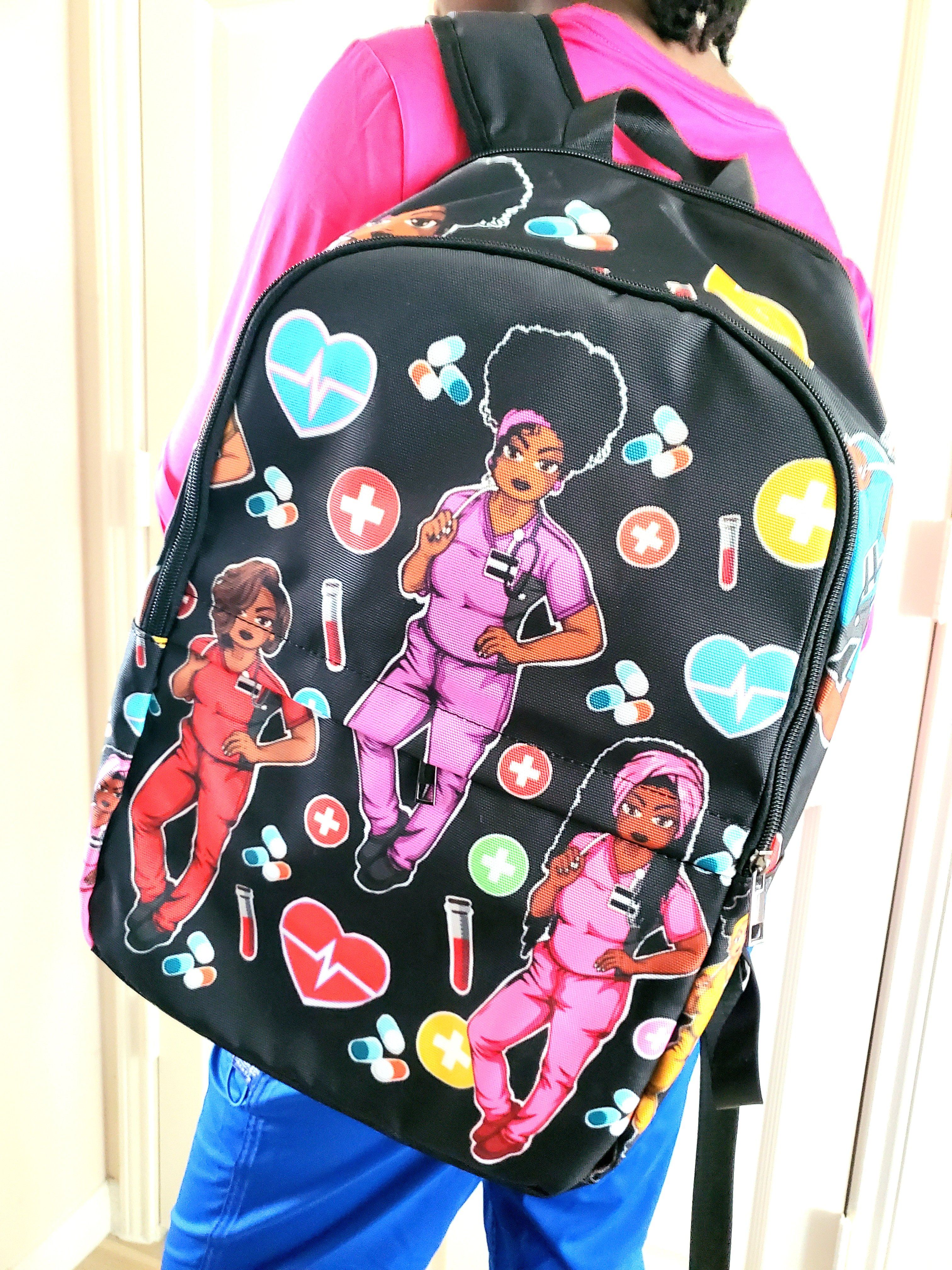 All Black/ Nurse Designed Work Backpack – Reflections By Zana