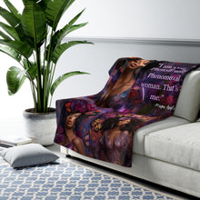 Load image into Gallery viewer, I am Woman! EXTRA LARGE CUSTOM 50in x50in Premium Snug Sherpa Blanket
