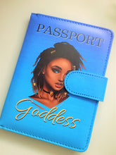 Load image into Gallery viewer, Loc&#39;d Goddess Ocean Blue Passport Cover

