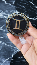 Load image into Gallery viewer, Gemini the Twins Zodiac Retractable ID Badge Reel
