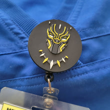 Load image into Gallery viewer, Black Panther/ T&#39;Challa Retractable Badge Reel

