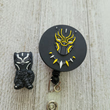 Load image into Gallery viewer, Black Panther/ T&#39;Challa Retractable Badge Reel
