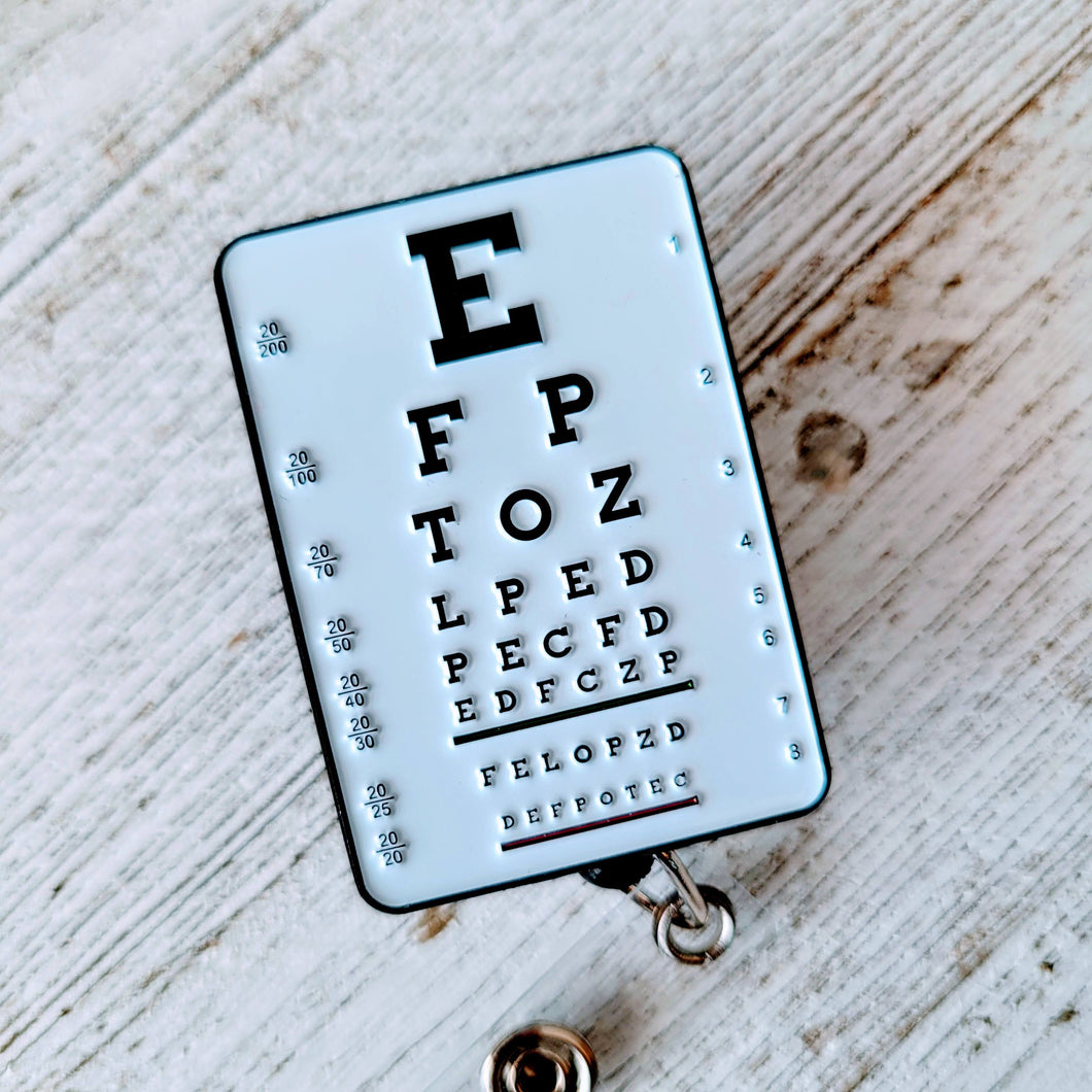 Eye Chart Retractable Badge Reels
