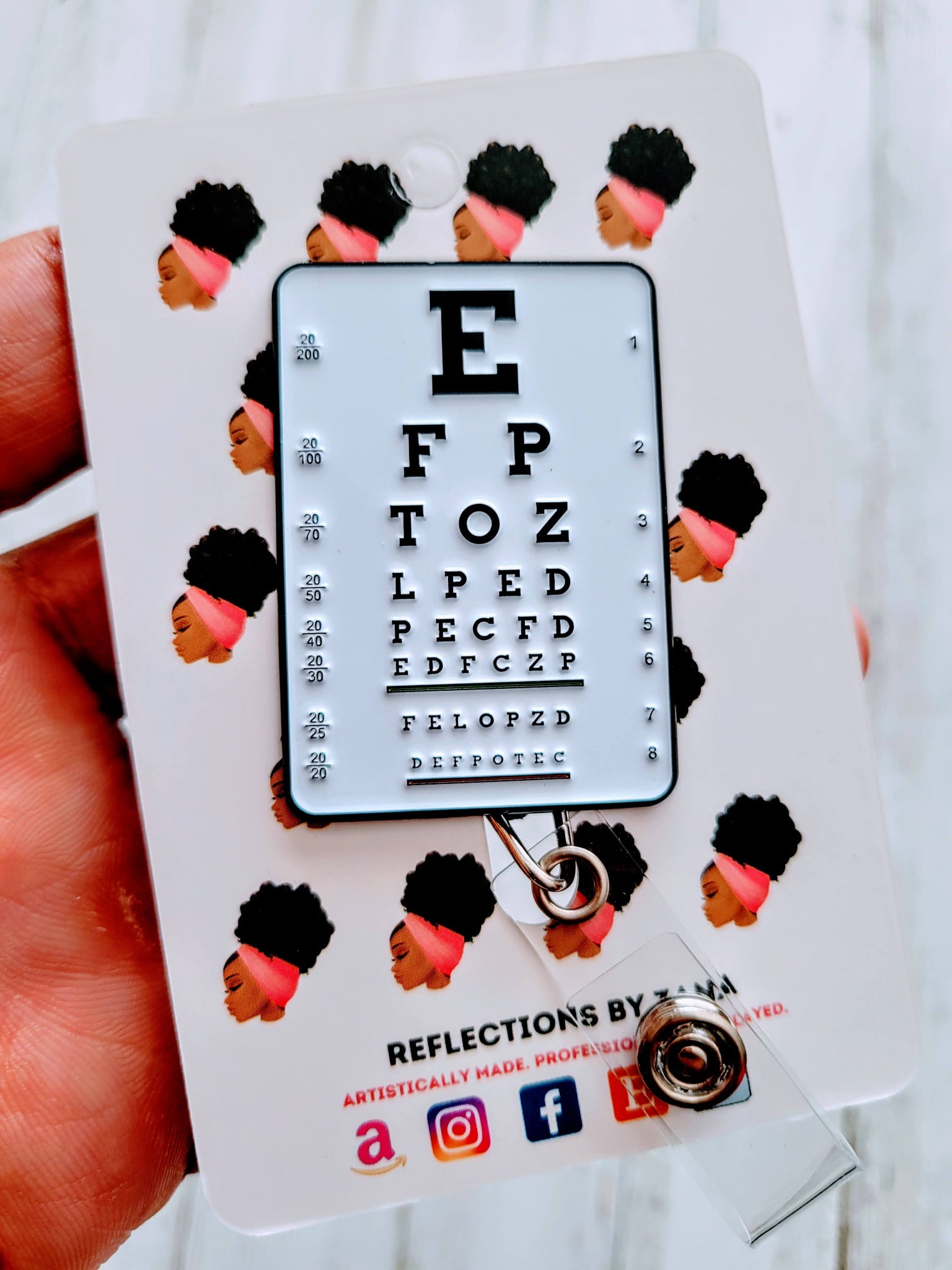 Eye Chart Retractable Badge Reels – Reflections By Zana