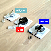 Load image into Gallery viewer, (2) Surgical Scrub Tech Retractable Badge Reel ID Holders
