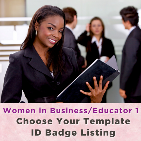 Professional Women - Create (2) Retractable Badge Reel ID Holders