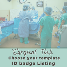 Load image into Gallery viewer, (2) Surgical Scrub Tech Retractable Badge Reel ID Holders
