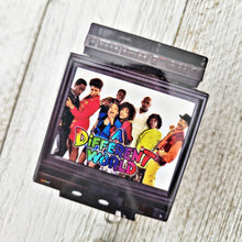 Load image into Gallery viewer, reflections by zana african american badge retractable id badge holder a different world our black F.R.I.E.N.D.S acrylic ID badge reels pins a different world fan gear black F.R.I.E.N.D.S accessory TV show-themed badge holders acrylic badge reels or pins a different world TV show merchandise unique badge reel design our black F.R.I.E.N.D.S pins TV show-inspired badge accessories badge holders for fans a different world pride nostalgic TV show accessory black F.R.I.E.N.D.S badge reels
