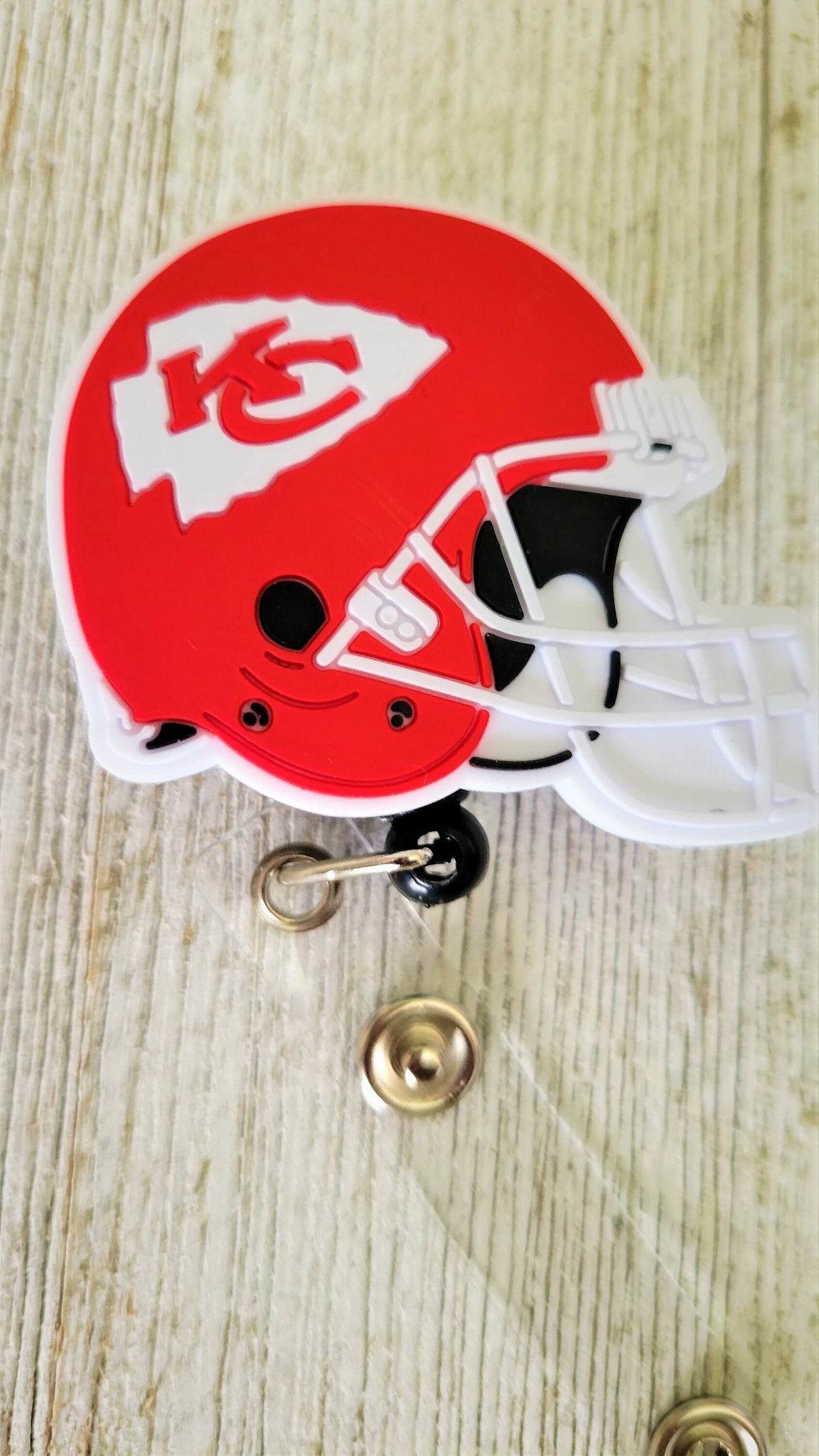 Interchangeable Kansas City Heart Chiefs Football Jersey Badge Reel
