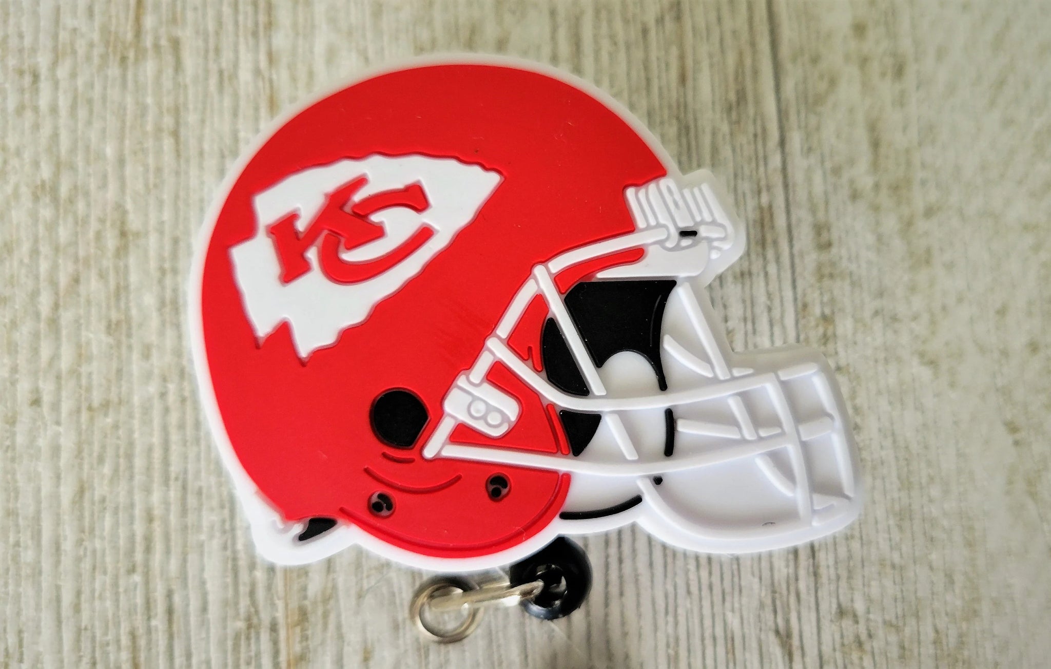 Kansas City Chiefs Helmet Badge Reel Swivel Alligator