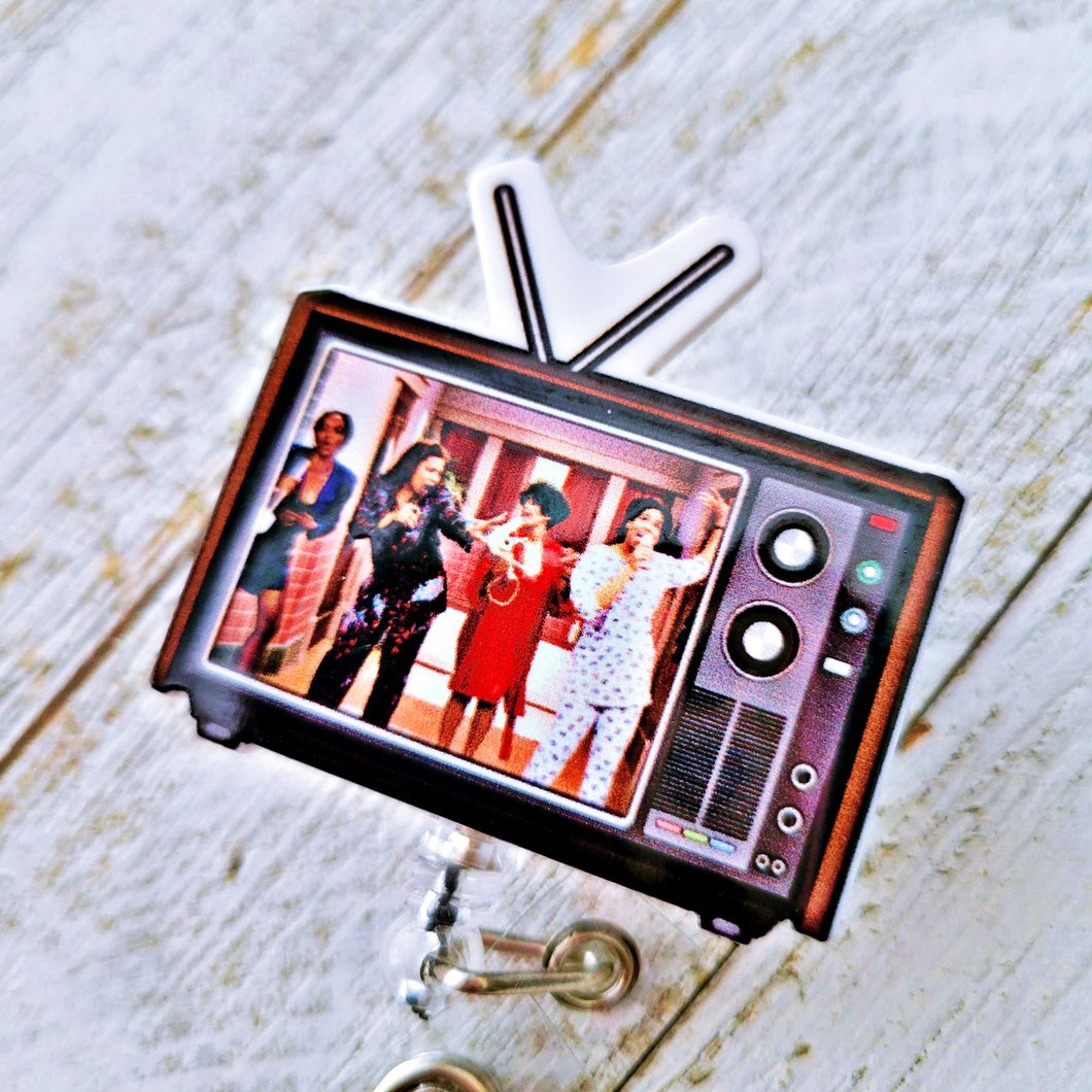 reflections by zana african american badge retractable id badge holder living single TV show acrylic ID badge reel acrylic pin living single fan gear TV show-themed badge holder acrylic badge reel or pin living single nostalgia unique badge reel design living single TV show merchandise acrylic pin or badge reel living single pride TV show-inspired badge accessory acrylic badge holder for fans living single fan pin nostalgic TV show accessory