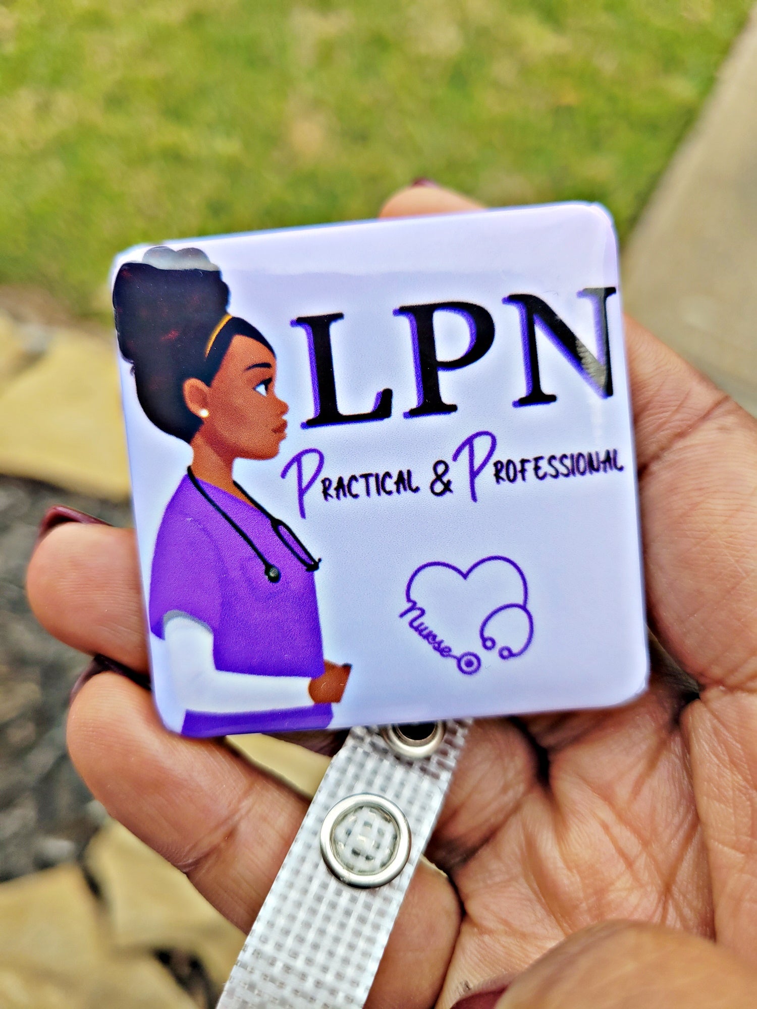 LPN or LVN Licensed Practical Vocational Nurse ID Retractable
