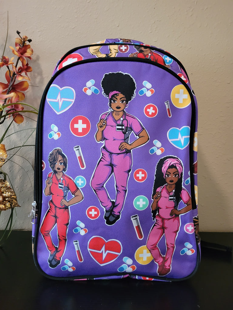 All Purple/ Nurse Designed Work Backpack