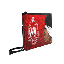 Load image into Gallery viewer, Delta Sigma Theta DST Slim Crossbody Bag and Deluxe Adjustable Matching Purse Strap
