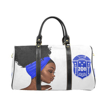 Load image into Gallery viewer, Zeta Phi Beta White Centennial Travel Bag with Shield
