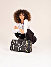 Load image into Gallery viewer, BNR Black Nurses Rock! Duffel Bag Add Your Name
