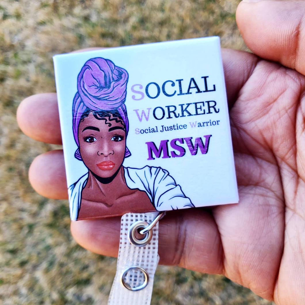 MSW Social Worker ID Badge Reel