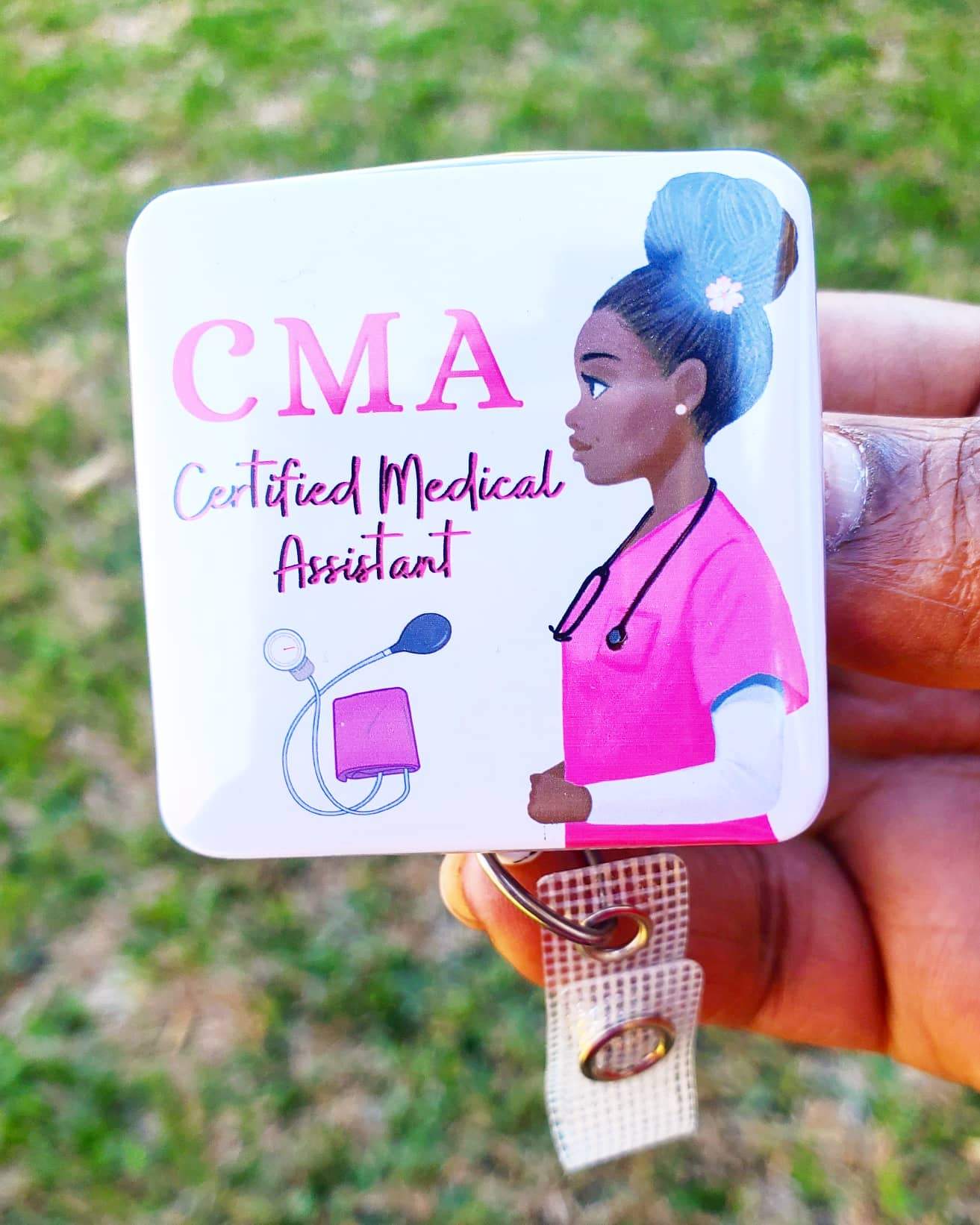 2) CMA Retractable Badge Reel ID Holder – Reflections By Zana
