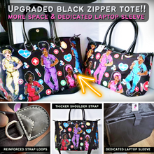 Load image into Gallery viewer, Black Zipper Lunch Totes
