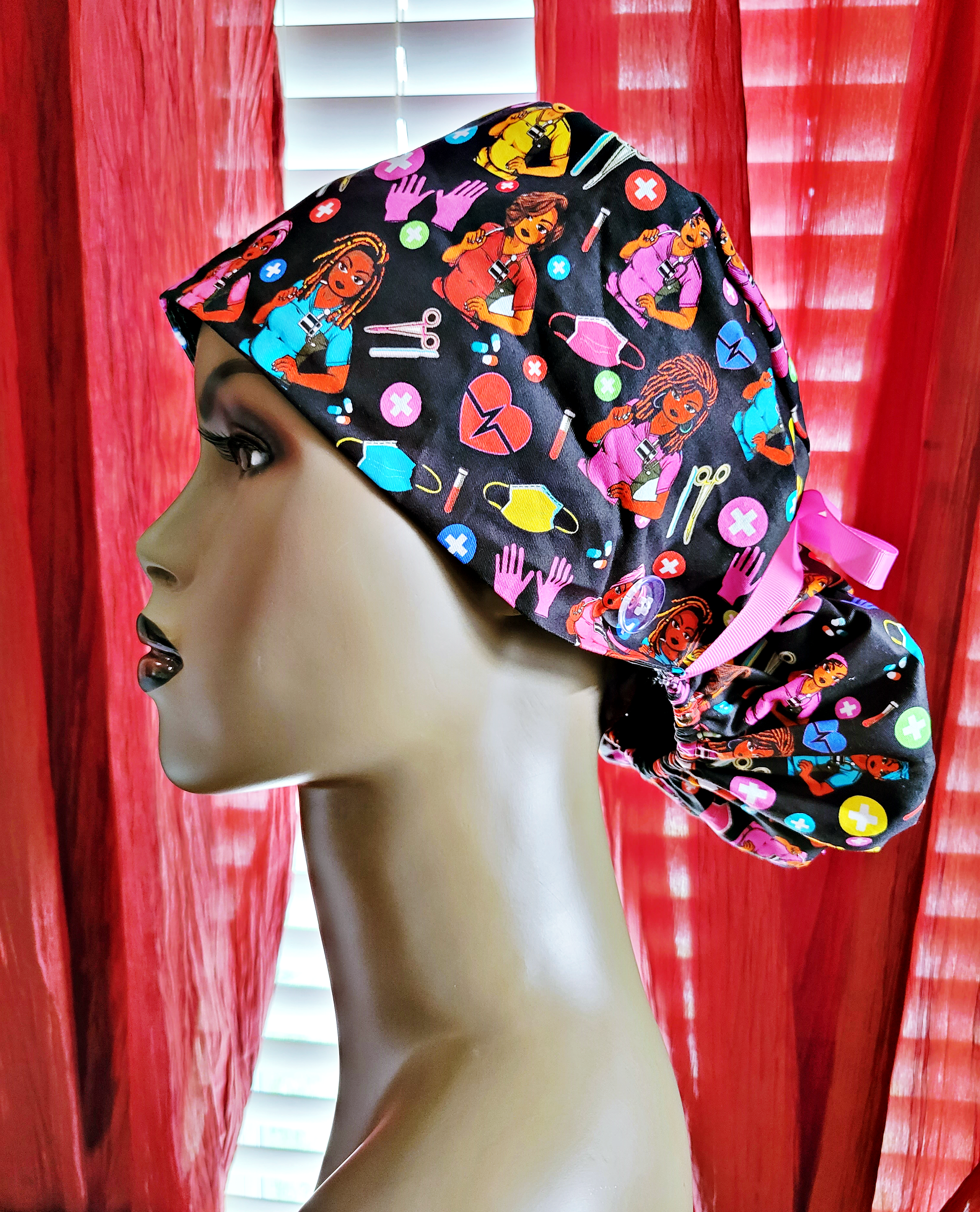 Dallas Cowboys bouffant surgical scrub hat, scrub cap for women, bouffant scrub  hats, surgical cap, cowboys scrub hat