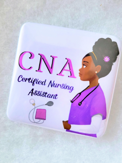(2) Cna Certified Nursing Assistant Retractable Badge Reel ID Holder