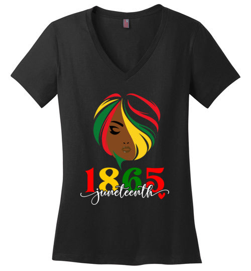 Juneteenth Black, Red, Yellow Women's Jersey Tank, V-Neck or Crew Neck Tees