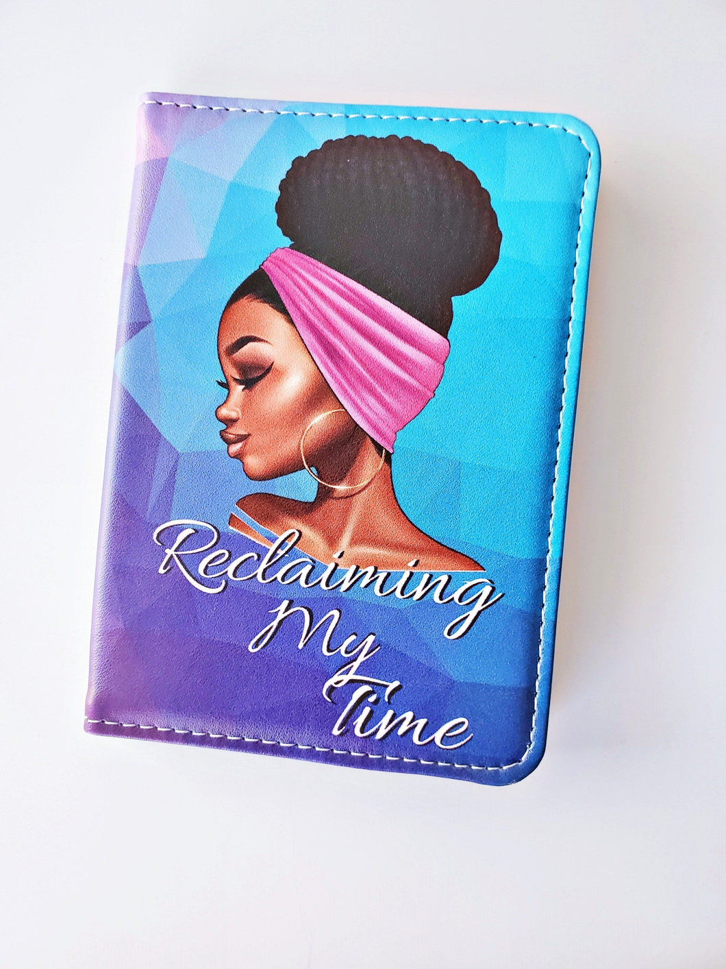 Reclaiming My Time Blue & Purple Passport Cover - Reflections By Zana