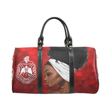 Load image into Gallery viewer, DST Diamond Inspired Custom Waterproof Travel or Carry on Luggage Bag as gift or travel Delta Sigma Theta - Reflections By Zana
