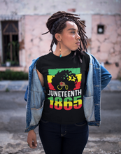Load image into Gallery viewer, Black Juneteenth Diva Women&#39;s Triblend Tee
