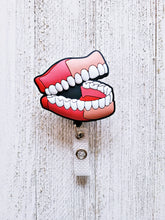 Load image into Gallery viewer, Gag Teeth Retractable Badge Reel
