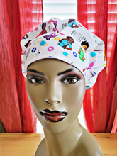 Load image into Gallery viewer, White Satin Lined Pleated Bouffant Cap
